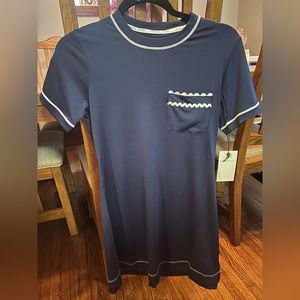 NWT xs tuckernuck Tnuck sport navy and white ric rac sport dress
